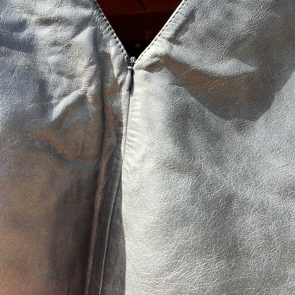 NWT REM Garson Gray Leather women’s top.soft, supple and gorgeous. - Picture 10 of 11